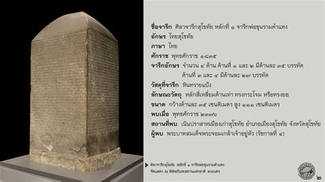 กรมศลปากร พพธภณฑสถานแหงชาต รามคำแหง สโขทย