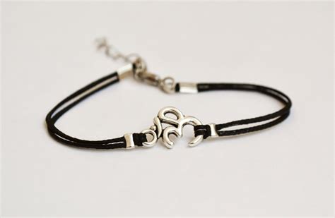 OM Bracelet Women Bracelet With Tibetan Silver Om Charm