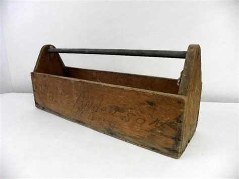 Vintage Handmade Wooden Tool Box