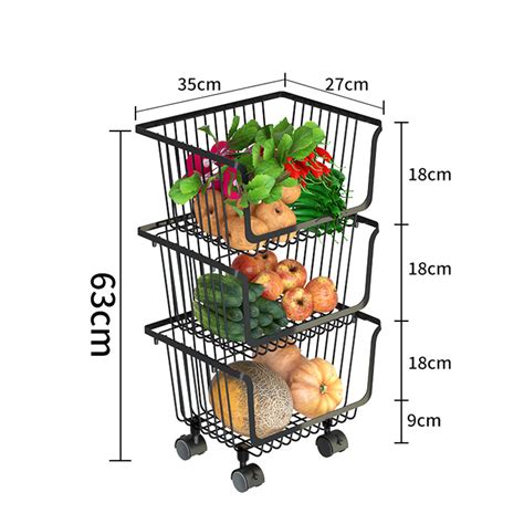 Tier Multifunctional Kitchen Vegetable Fruit Storage Baskets