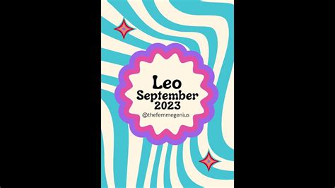 Leo September Tarotscope Youtube