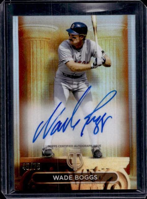 2024 Topps Tribute Wade Boggs PTGA WB Autograph 75