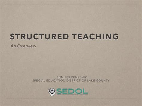 structured teaching overview
