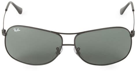 Ray Ban 64mm Wire Frame Aviator Sunglasses In Black Lyst