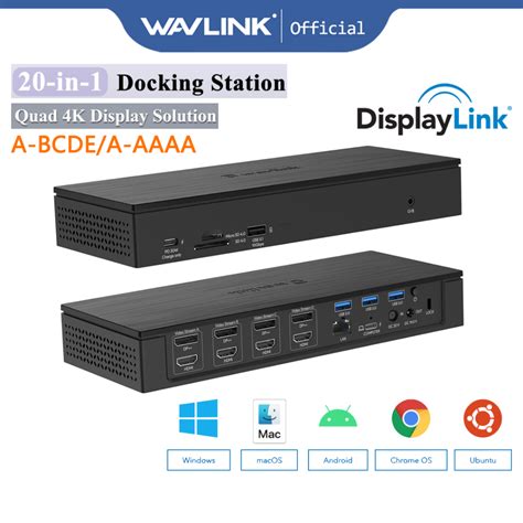 Wavlink 20 In 1 Enterprise Level Universal Docking Station Displaylink