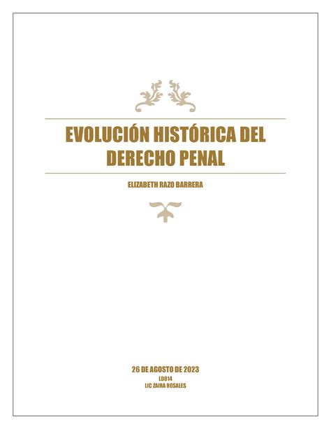 Evolución Histórica DEL Derecho Penal EVOLUCIN HISTRICA DEL DERECHO