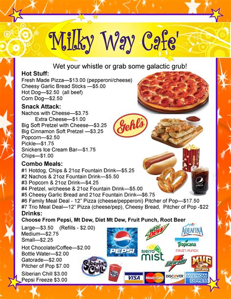 Menu Items 2018 Fall – Milky Way Cafe – Jumpin' Jupiter Skate & Fun Center