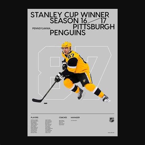 The Stanley Cup Winner Poster For Pittsburgh Penguins