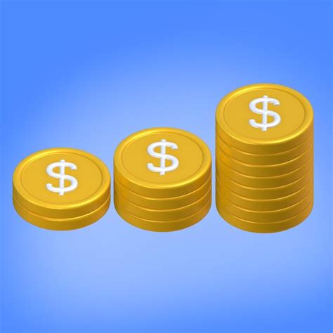 Premium Psd Finance D Icon Illustration