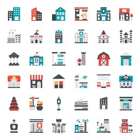 Building Flat Icon 644188 Vector Art At Vecteezy