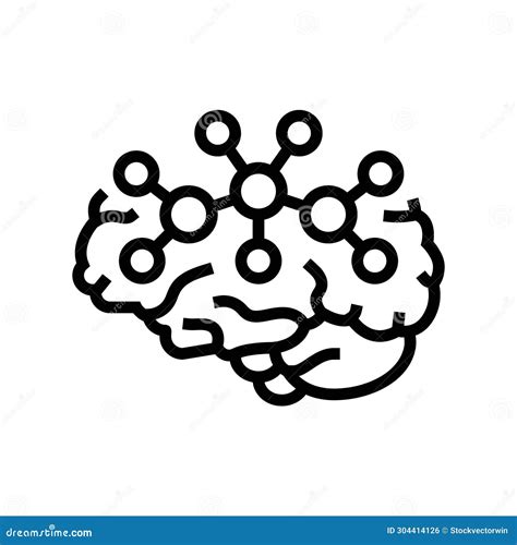 Neurochemistry Neuroscience Neurology Line Icon Vector Illustration