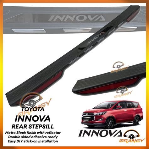 Toyota Innova 2016 To 2024 Rear Stepsill Bumper Protector BLACK CHROME