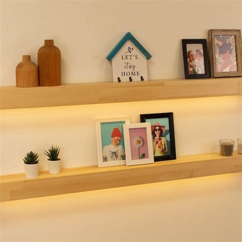 Floating Shelf With Led Lights Etsy