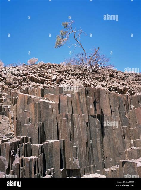 Doleritic sill. This columnar dolerite is igneous rock that has ...