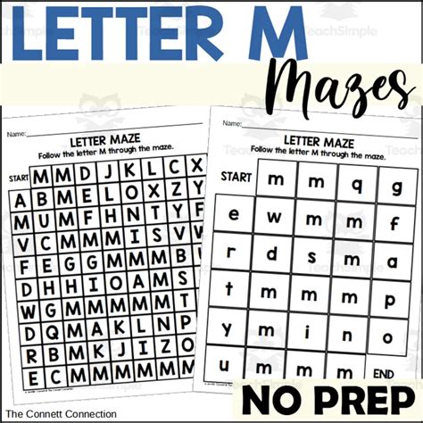 Letter M Mazes By Teach Simple