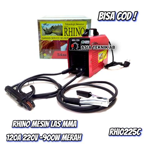 Mesin Las RHINO 120 A 900 WATT Mesin Trafo Travo Las Listrik Inverter