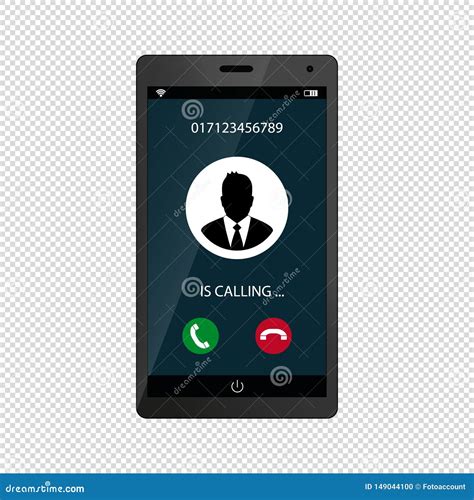 Llamada Entrante Del Concepto De La Llamada De La Pantalla Del Teléfono