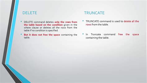 Difference Between Delete And Truncate In SQL YouTube