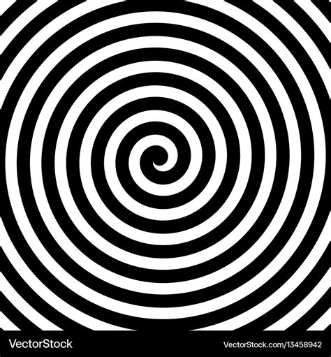 Spiral Background In Black And White Royalty Free Vector