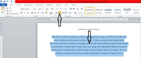 Cara Membuat Tulisan Rata Kiri Tengah Kanan Dan Rata Kiri Kanan Ms