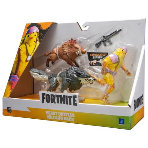 Fortnite 10cm Beast Battles Duo Mode Pack Wolf And Boar Smyths Toys