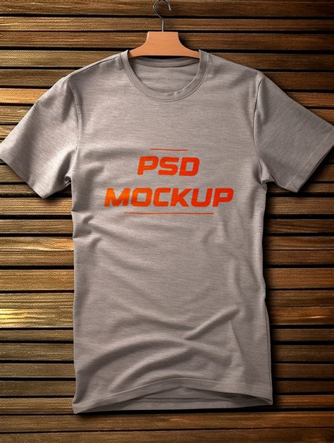 Mockup Camiseta Cinza PSD Editável download Designi