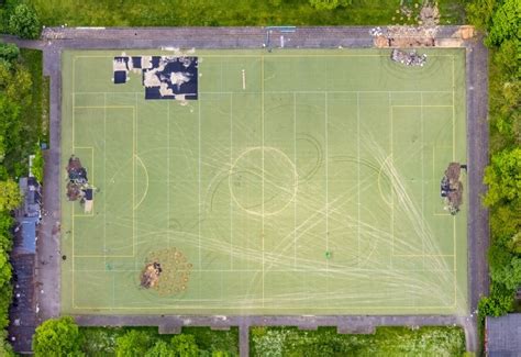 Herne Aus Der Vogelperspektive Sportplatz Fussballplatz Und Das