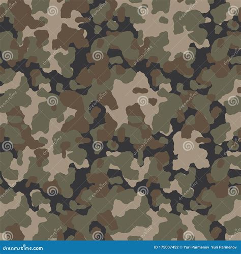 Military Camouflage Texture Repeats Seamless Camo Vector Pattern For