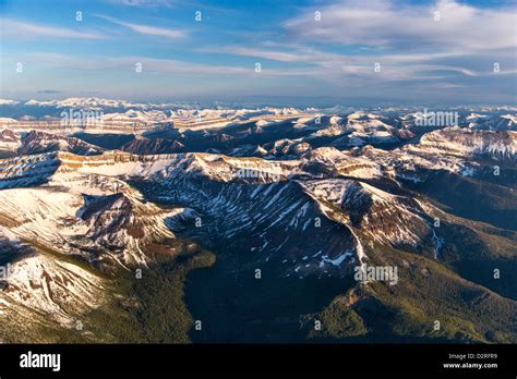 Aerial Of The Rocky Mountains In The Bob Marshall Wilderness Of Montana