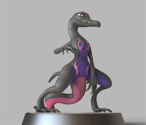 Salazzle Pokemon Statue Figure Hand Painted Nintendo Gaming Decor Etsy