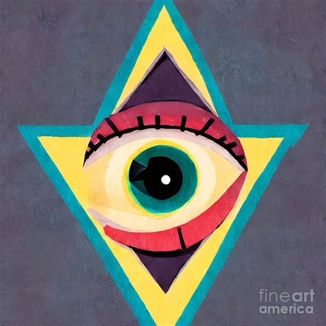 Huge Collection Of Evil Eye Abstract No 02 Painting By Mounir Khalfouf