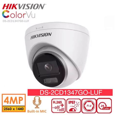 Hikvision Ds Cd G Luf Mp Colorvu Fixed Turret Network Camera