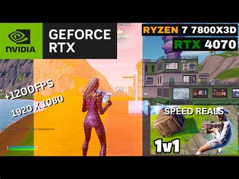 RTX 4070 Ryzen 7 7800X3D Fortnite Chapter 5 Season 1 1v1 Speed