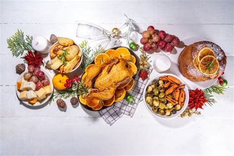 Natal Ou Comida Para Jantar De Ano Novo Imagem De Stock Imagem De