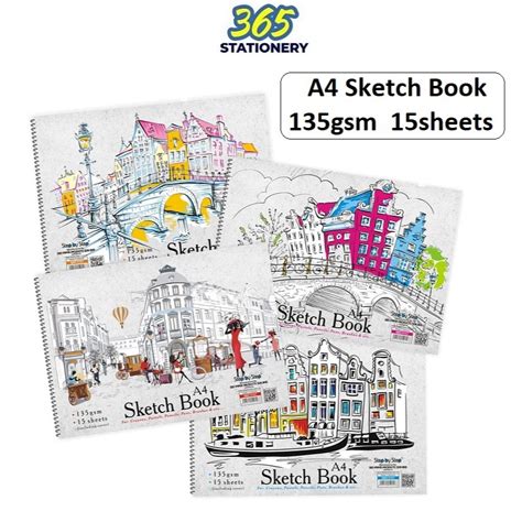 A4 Sketch Book 135gsm 15sheets 12bookpack Shopee Malaysia