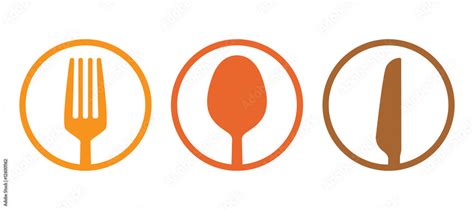 Spoon Fork And Knife Besteck Icon Vector Stock Vector Adobe Stock