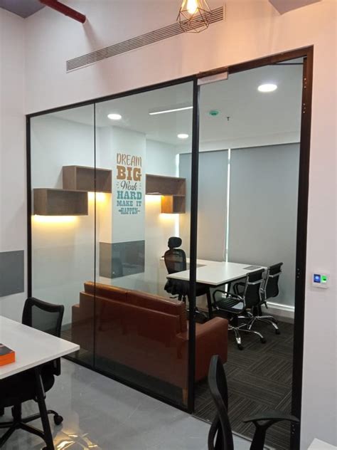 Black Aluminum Glass Office Partition At Rs 250 Sq Ft In Thane Id 25684220097