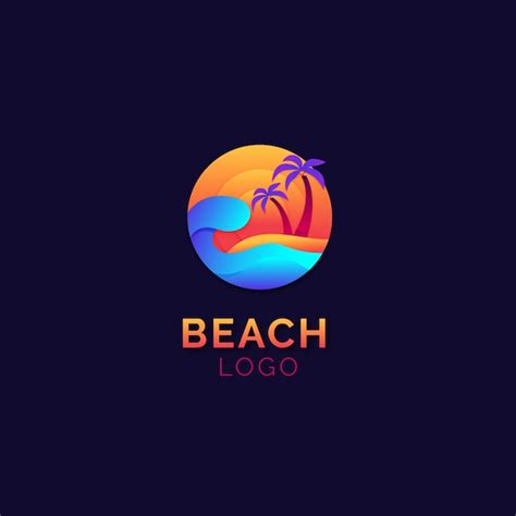 Plantilla De Logotipo De Playa Vector Gratis