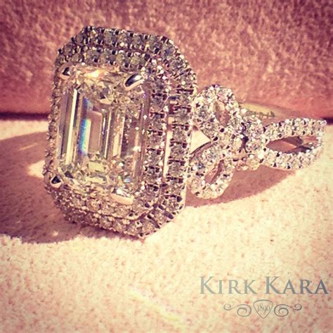 Kirk Kara Engagement Ring From The Pirouetta Collection Emerald Cut