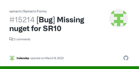 Bug Missing Nuget For Sr Issue Xamarin Xamarin Forms