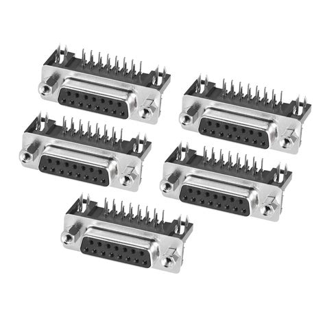 Buy Uxcell D Sub Connector Female Socket 15 Pin 2 Row Right Angle Port