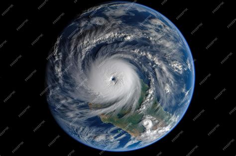 Premium AI Image | Satellite view of a tropical cyclone