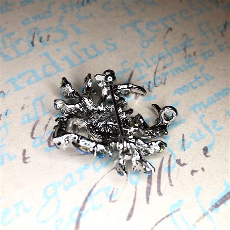 Rhinestone Blue Crab Broochpendant Pin Beach Seaside Sea Etsy