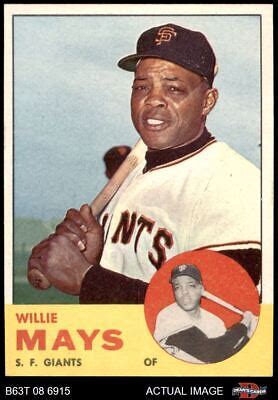 1963 Topps 300 Willie Mays Giants HOF 7 NM B63T 08 6915 EBay