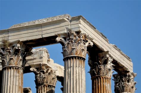 The Corinthian Order Of The Temple Of Olympian Zeus Athens 174 Bc Greece