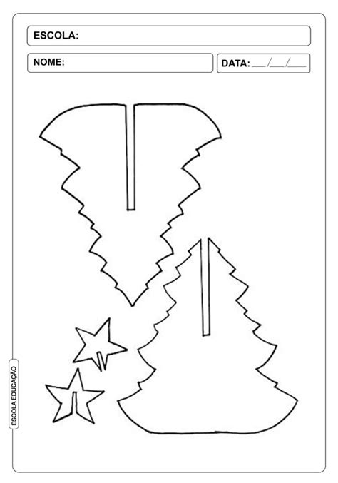 Molde de árvore de natal Confira 6 modelos para imprimir