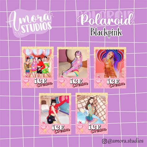 Polaroid Blackpink Ice Cream Cards Kpop Elo