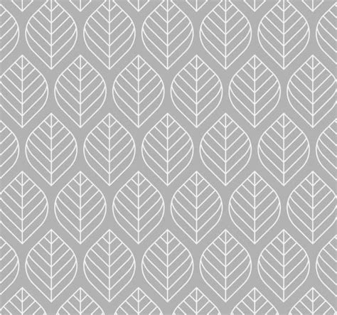 Светло-серые современные обои в стиле скандинавских листьев - TenStickers