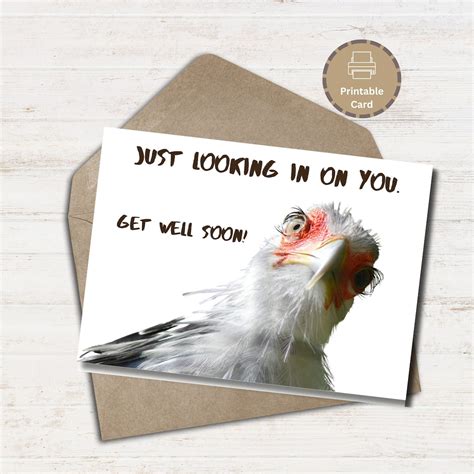 Printable Funny Get Well Soon Card Digital Download Greeting Card ...