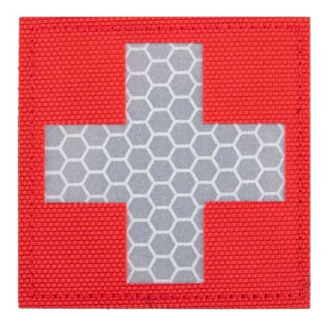 Parche Tactico Refractario Cruz Roja Medico Emergencia 5x5